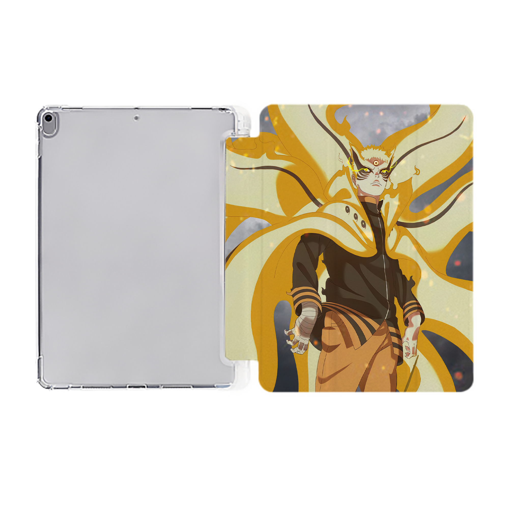 （画像用） NARUTO -ナルト- NARUTO -ナルト- 疾風伝 IPad ケース ペン収納付き 三つ折りスタンド PUレザー×シリコン 対応機種9.5/10.5/10.9インチ